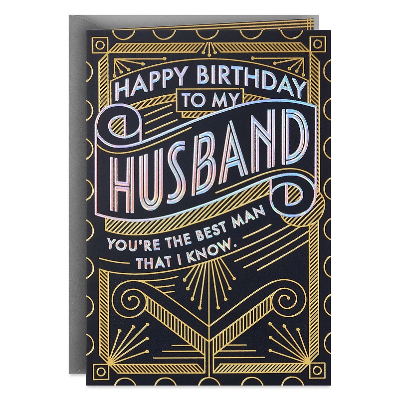 Best Man I Know Art Deco Romantic Birthday Card for Husband for only USD 5.99 | Hallmark