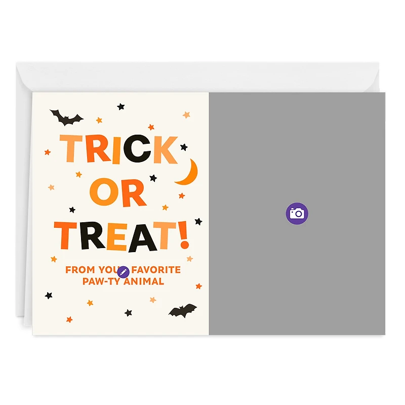 Trick or Treat Paw-ty Animal Custom Halloween Card for only USD 4.99 | Hallmark