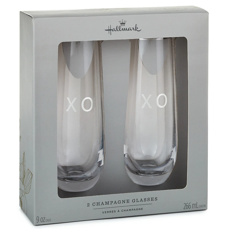 XO Stemless Champagne Flutes, Set of 2 for only USD 32.99 | Hallmark