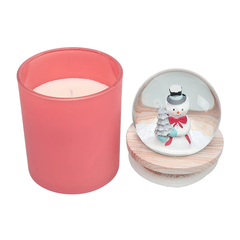 Pink Sugar Cookie Scented Snowman Snow Globe Candle for only USD 19.99 | Hallmark
