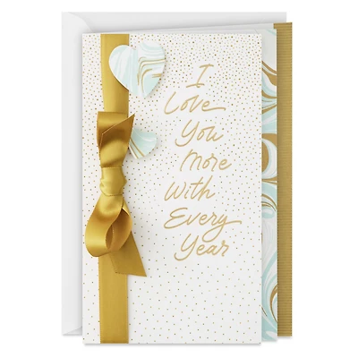 I Love You More With Every Year Anniversary Card for only USD 9.99 | Hallmark