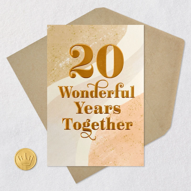 Another Year Happier and Stronger 20th Anniversary Card for only USD 4.59 | Hallmark