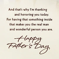 You're a Real Man and Wonderful Person Father's Day Card for only USD 4.59 | Hallmark