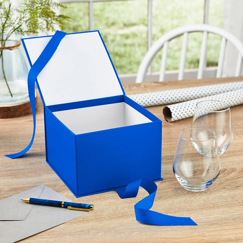 7.2" Solid Royal Blue Large Square Gift Box for only USD 6.99 | Hallmark