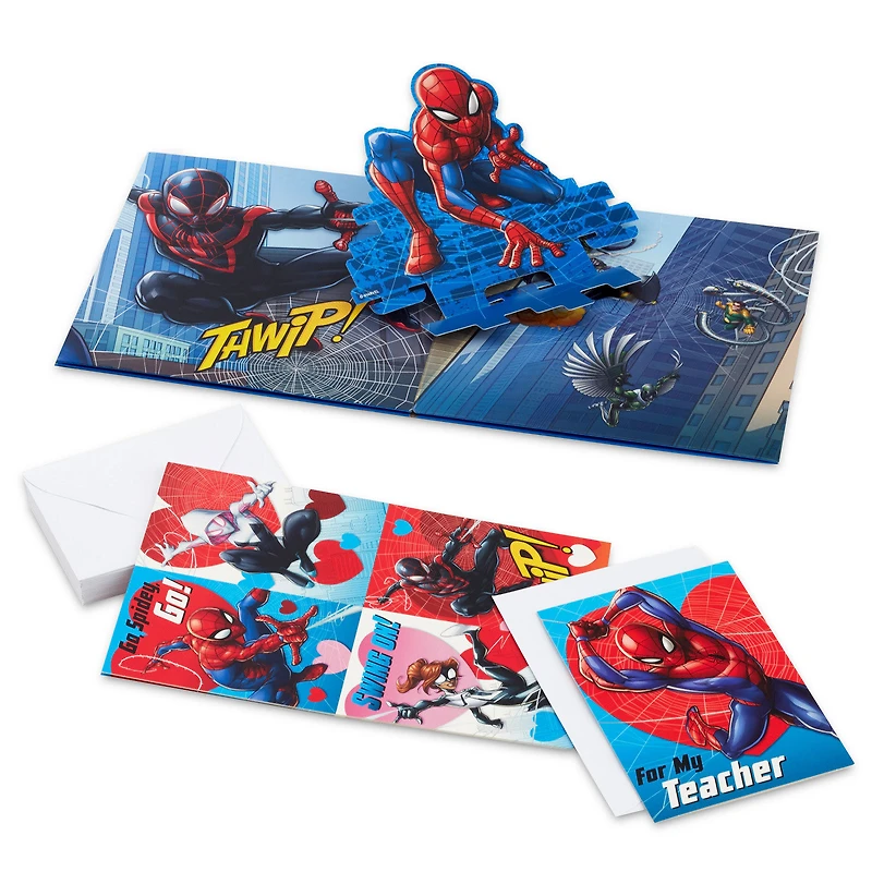 Marvel Spider-Man Kids Classroom Valentines Set With Cards and Mailbox for only USD 14.99 | Hallmark