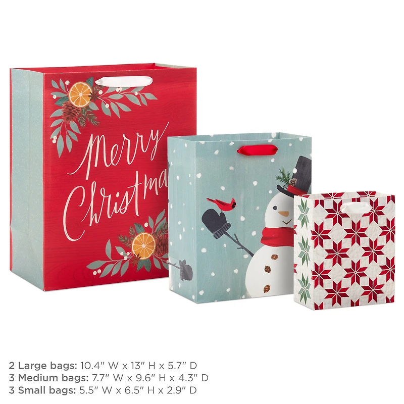 Homey Christmas 8-Pack Assorted Gift Bag Bundle for only USD 12.99 | Hallmark