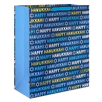 15.5" Happy Hanukkah on Metallic Blue Extra-Large Gift Bag for only USD 5.49 | Hallmark
