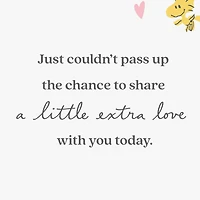 Peanuts® Sharing a Little Extra Love, Snoopy Hug Valentine's Day Card for only USD 5.99 | Hallmark