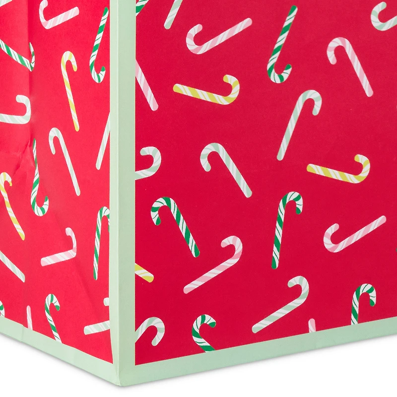 15" Merry Candy Canes on Red Extra-Deep Christmas Gift Bag for only USD 5.49 | Hallmark