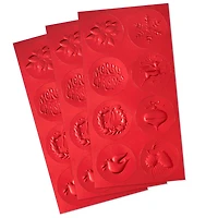 Red Foil Embossed Christmas Seals, 3 sheets for only USD 3.49 | Hallmark