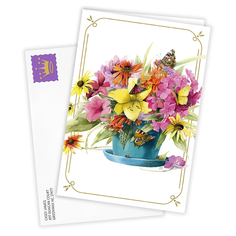 Marjolein Bastin Cheerful Flower Pot Blank Custom Card for only USD 4.99 | Hallmark