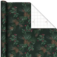 Pine-Scented Holiday Boughs on Black Christmas Wrapping Paper Roll, 20 sq. ft. for only USD 5.99 | Hallmark