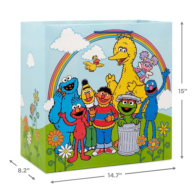 15" Sesame Street Friends Under Rainbow Extra-Deep Gift Bag for only USD 5.49 | Hallmark