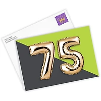 75th Balloons Custom Birthday Card for only USD 4.99 | Hallmark