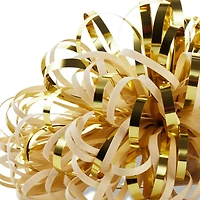 5" Ivory and Gold Metallic Pom-Pom Gift Bow for only USD 3.99 | Hallmark