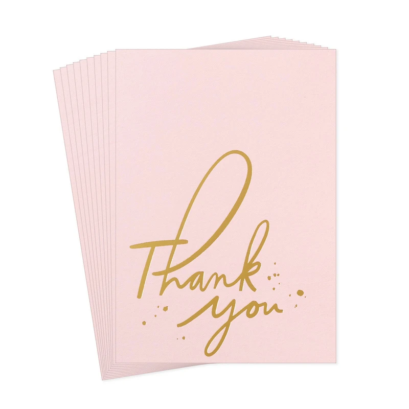 Pink and Gold Blank Thank You Notes, Pack of 10 for only USD 5.00 | Hallmark