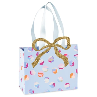 4.8" Lacey Chabert Collection Painted Dots on Periwinkle Small Gift Bag for only USD 4.49 | Hallmark