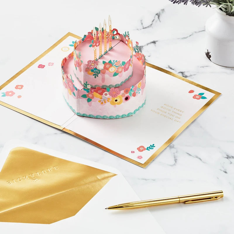 Every Good Thing Floral Cake 3D Pop-Up Birthday Card for only USD 12.99 | Hallmark