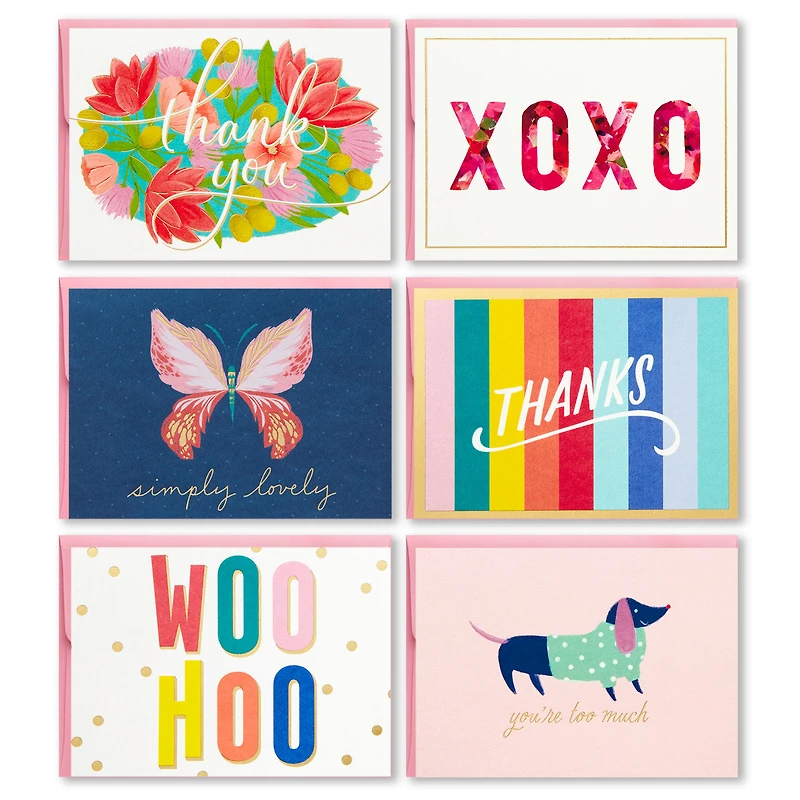 Colorful and Fun Assorted Blank Note Cards, Box of 24 for only USD 14.99 | Hallmark
