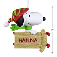 The Peanuts® Gang Sledding With Snoopy Personalized Ornament, Custom Text for only USD 31.99 | Hallmark