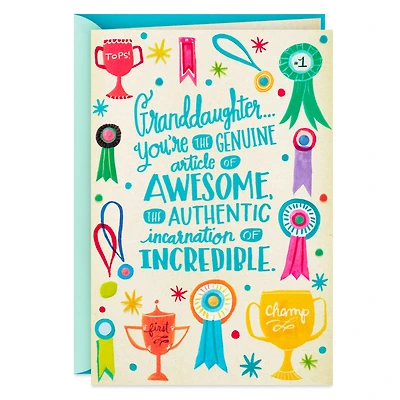 Awesome and Incredible Birthday Card for Granddaughter for only USD 4.99 | Hallmark