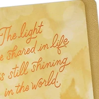 Her Light Is Still Shining in the World Sympathy Card for only USD 4.99 | Hallmark