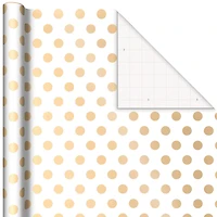 Gold and White 3-Pack Wrapping Paper, 105 sq. ft. total for only USD 19.99 | Hallmark
