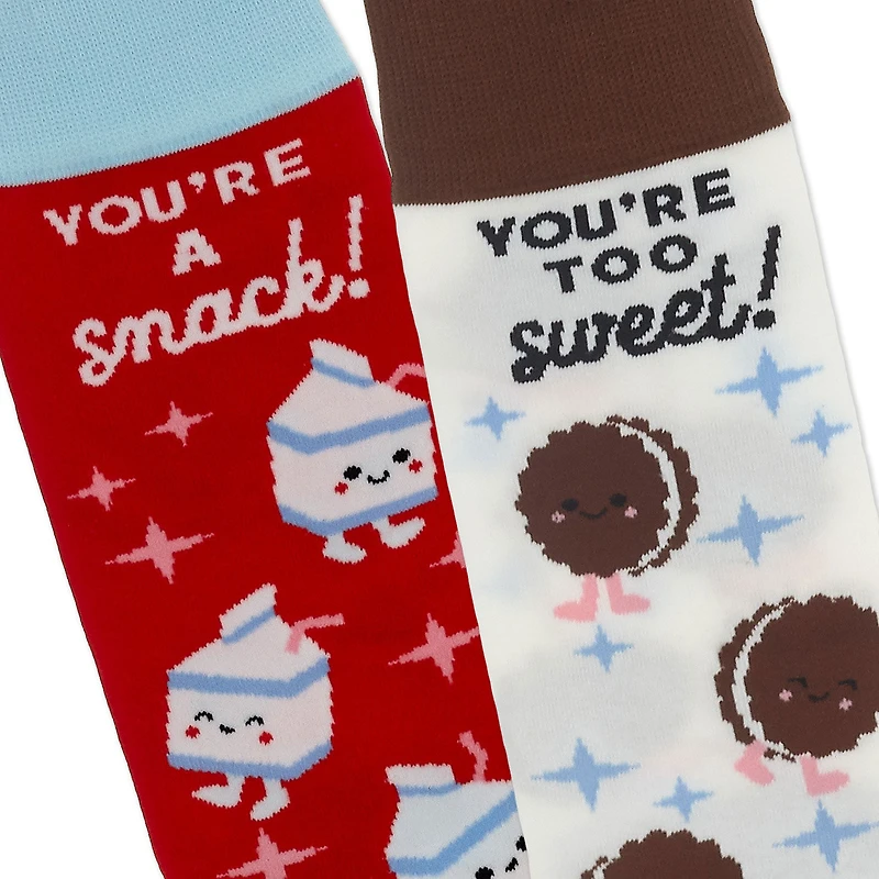Better Together Milk and Cookies Funny Crew Socks for only USD 12.99 | Hallmark