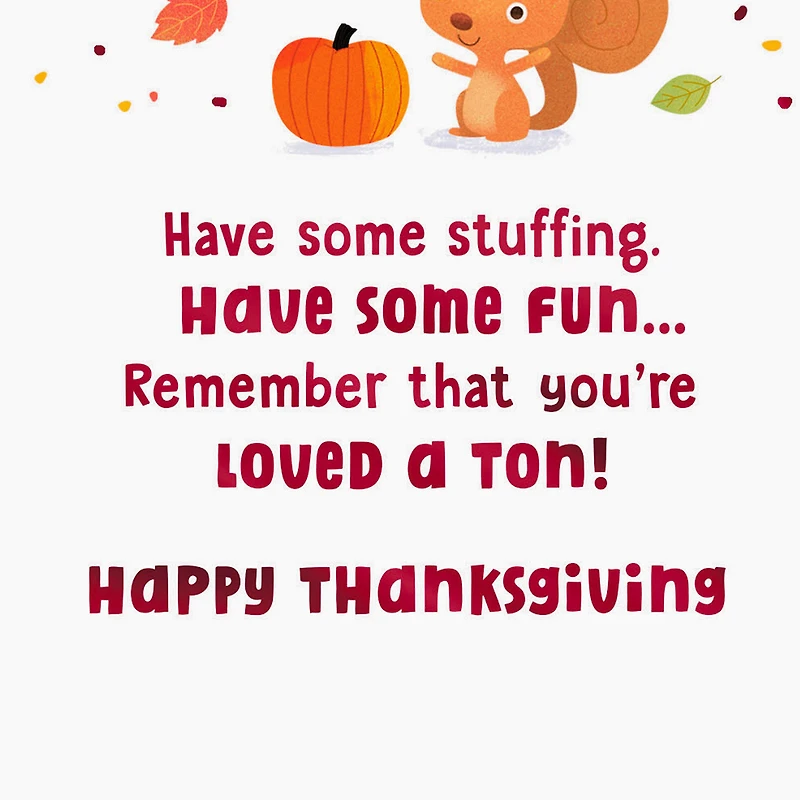 Cute Critter Poem Thanksgiving Card for Kids for only USD 2.99 | Hallmark
