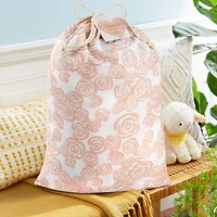 28" Pink Roses on Ivory Wedding Canvas Gift Sack With Gift Tag for only USD 14.99 | Hallmark