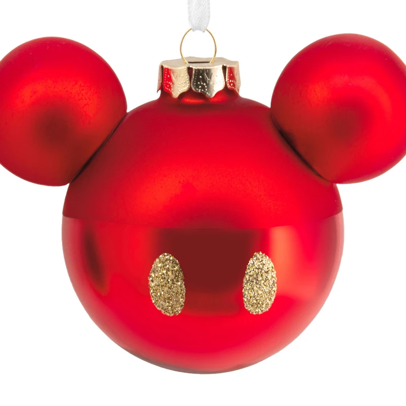Disney Mickey Mouse Ears Icon Glass Hallmark Ornament for only USD 14.99 | Hallmark