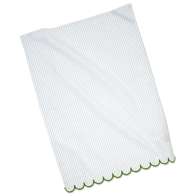 Floral and Stripe Scalloped Tea Towels, Set of 2 for only USD 24.99 | Hallmark
