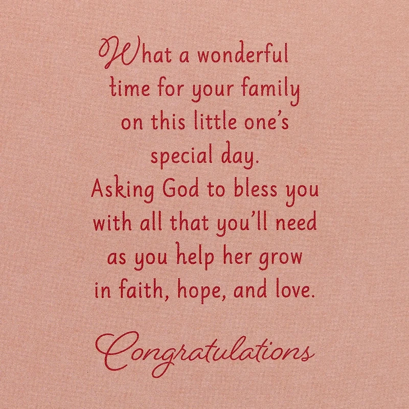 Faith, Hope and Love Religious Christening Card for Baby Girl for only USD 4.99 | Hallmark