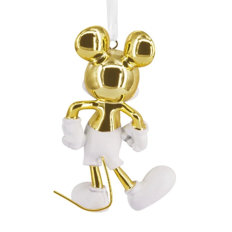 Disney Mickey Mouse White and Gold Ceramic Hallmark Ornament for only USD 28.99 | Hallmark