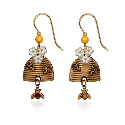 Silver Forest Beehive, Bee and Flower Drop Earrings for only USD 21.00 | Hallmark