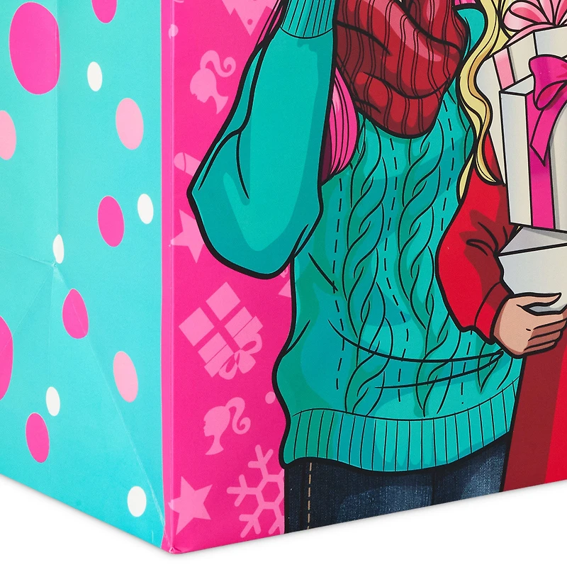 10.4" Barbie™ and Friends on Bright Pink Large Holiday Gift Bag for only USD 4.49 | Hallmark