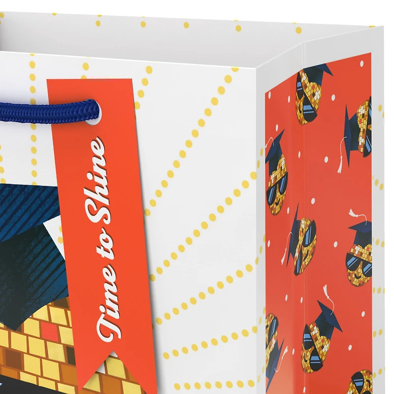 6.5" Smiling Gold Disco Ball Sun Small Graduation Gift Bag for only USD 2.79 | Hallmark