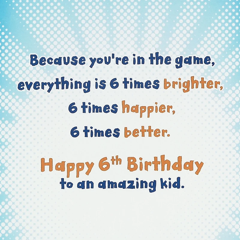 You're An Amazing Kid 6th Birthday Card With Sports Stickers for only USD 4.99 | Hallmark