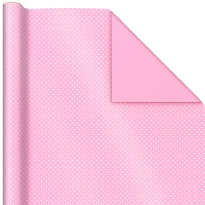 Pink/Mini Dots Reversible Wrapping Paper Roll, 20 sq. ft. for only USD 4.99 | Hallmark