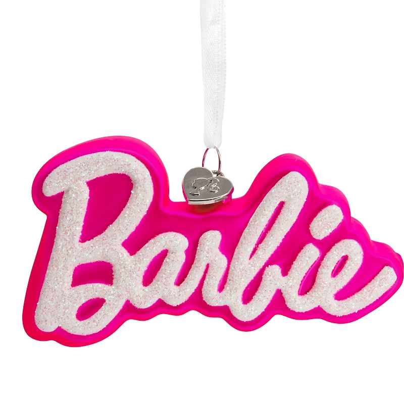 Barbie™ Logo Blown Glass Hallmark Ornament for only USD 11.49 | Hallmark