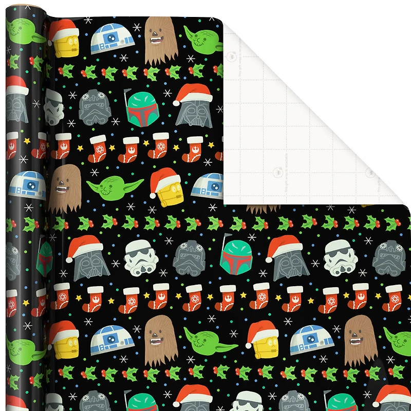 Star Wars™ Faces Christmas Wrapping Paper, 70 sq. ft. for only USD 9.99 | Hallmark
