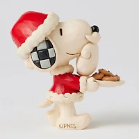 Jim Shore Peanuts Snoopy Santa With Cookie Plate Mini Figurine, 3.3" for only USD 29.99 | Hallmark