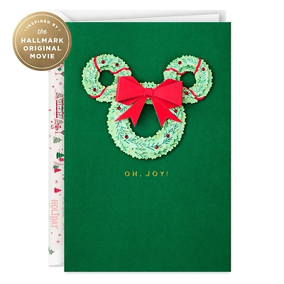 Hallmark + Disney Holiday Ever After Mickey Wreath Christmas Card for only USD 7.59 | Hallmark
