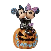 Jim Shore Disney Mickey and Minnie on Pumpkin Light-Up Figurine, 7.2" for only USD 79.99 | Hallmark