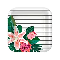 Lily Bouquet on Stripes Square Dessert Plates, Set of 8 for only USD 3.99 | Hallmark