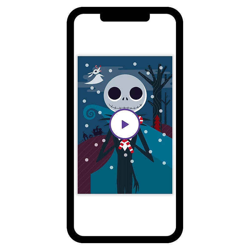 Disney Tim Burton's The Nightmare Before Christmas Frightfully Festive Jack Skellington Custom Christmas Card for only USD 4.99 | Hallmark