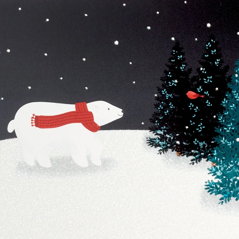 Polar Bear in Red Scarf Boxed Holiday Cards, Pack of 16 for only USD 15.49 | Hallmark