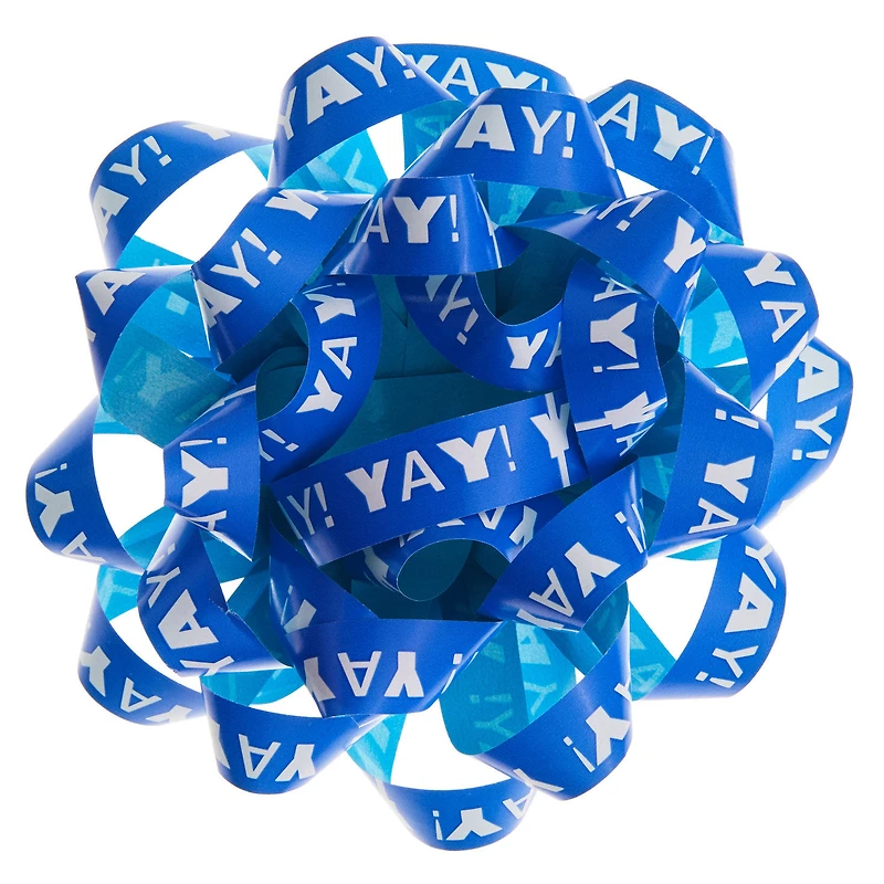 4.6" Blue "Yay!"/Aqua Recyclable Gift Bow for only USD 1.99 | Hallmark