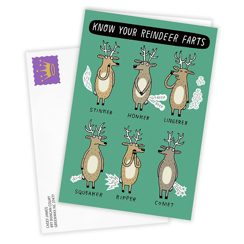 Reindeer Farts Funny Custom Christmas Card for only USD 4.99 | Hallmark