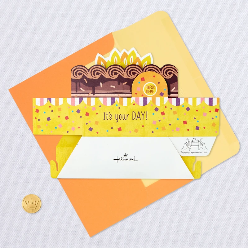Chocolate Cake Musical 3D Pop-Up Birthday Card With Motion for only USD 11.99 | Hallmark